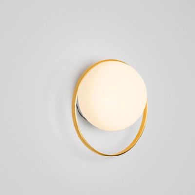 Estiluz Circ Small Round Mirror LED Wall Sconce - Color: Grey/Matte - 037022370_1x113702002