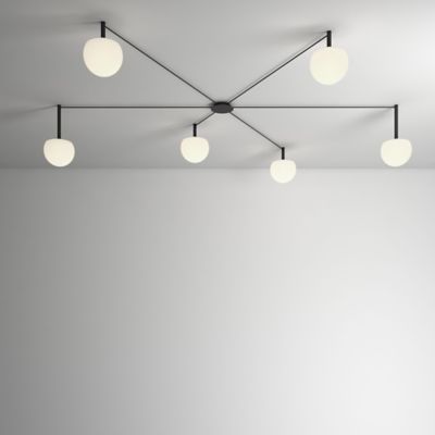 Shown in Black finish, 6 Light