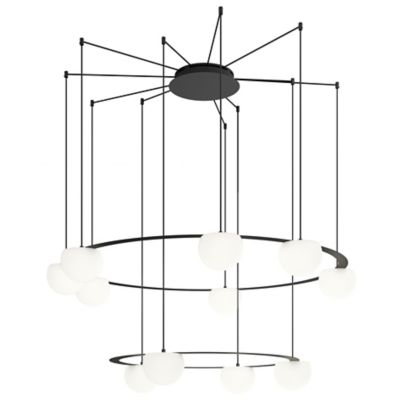 Circ LED 2-Tier Chandelier
