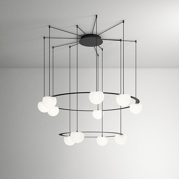Circ LED 2-Tier Chandelier