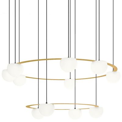 Circ LED 2-Tier Chandelier