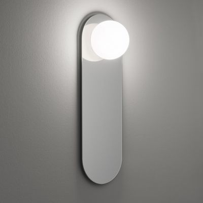 Estiluz Circ Small Round Mirror LED Wall Sconce - Color: Grey/Matte - 037022370_1x113702002