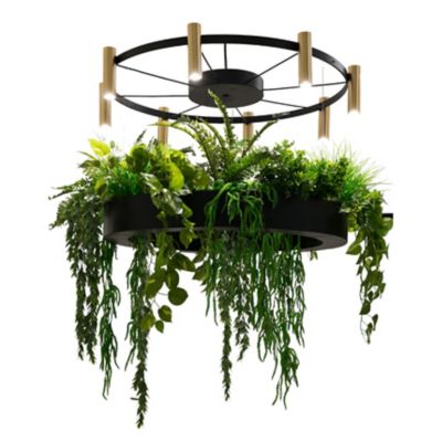 Lavered LED Chandelier With Planter