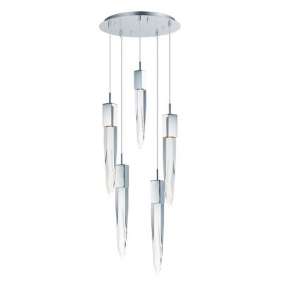 Quartz LED Multi-Light Pendant Light