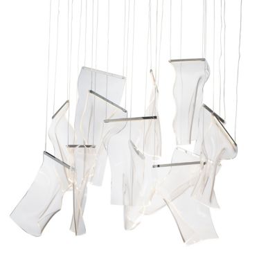 Rinkle LED Multi-Light Rectangular Pendant