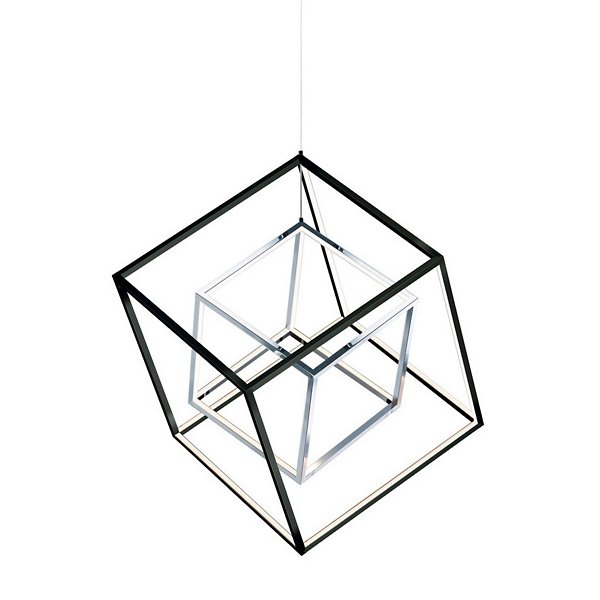 4 Square 2-Light LED Pendant