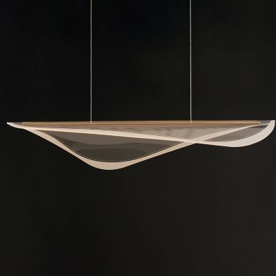 Shown in Gold finish, detail view, lit