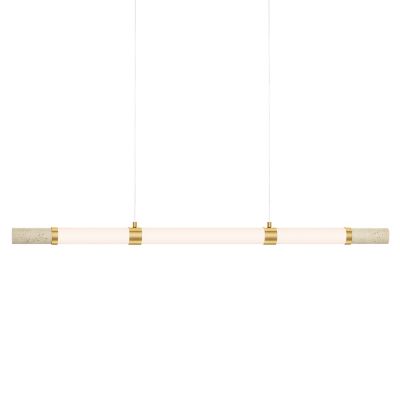 Travertine LED Linear Suspension