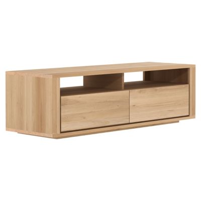 Oak Shadow TV Cupboard - 2 Drawers