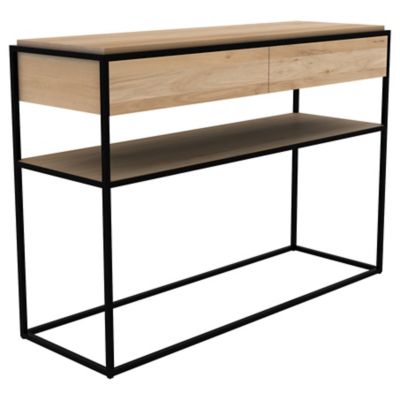 Oak Monolit Console Table