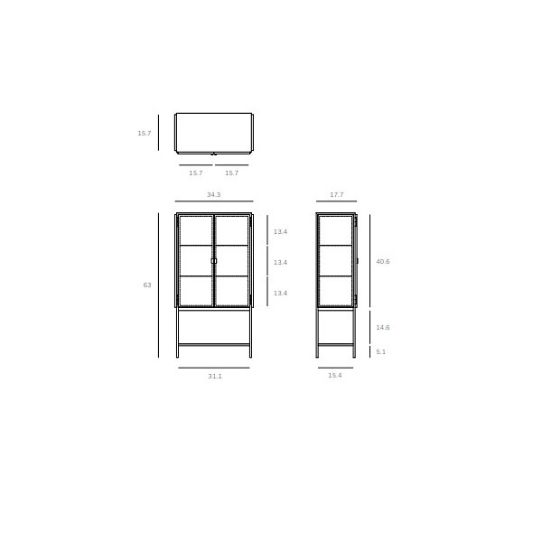 Anders High Cupboard - 2 Doors