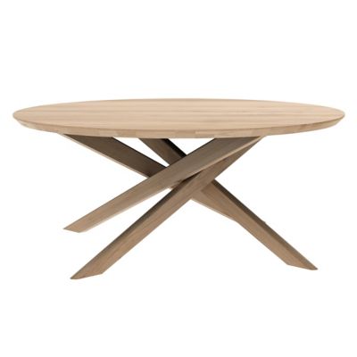 Oak Mikado Round Coffee Table - Thumbnail 4