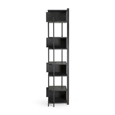 Teak Abstract Column Shelving