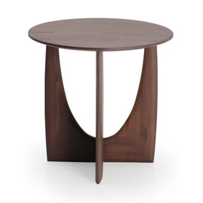 Teak Geometric Side Table