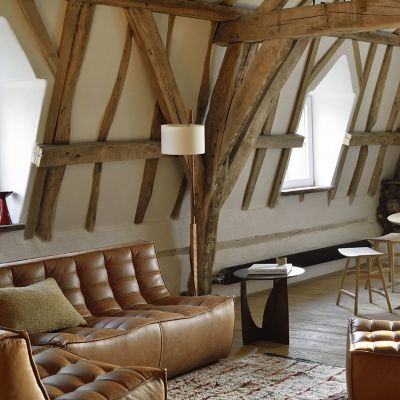 Oak Geometric Side Table by Ethnicraft at