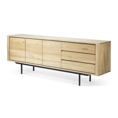 Oak Shadow Sideboard - 3 Doors - 3 Drawers