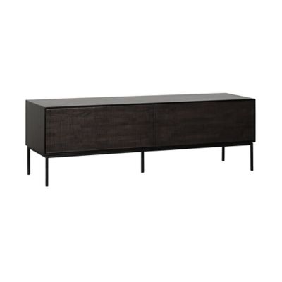 Teak Grooves TV Cupboard - 1 Flip-Down Door - 1 Drawer