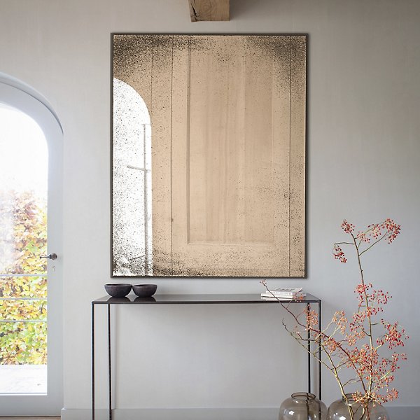 Clear Light Aged Wall Mirror