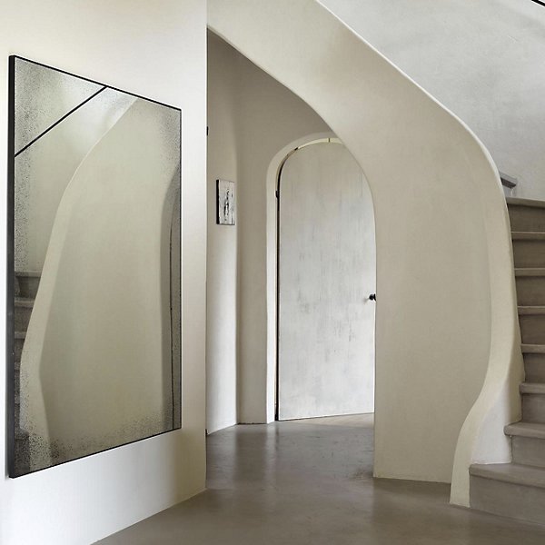 Clear Light Aged Wall Mirror