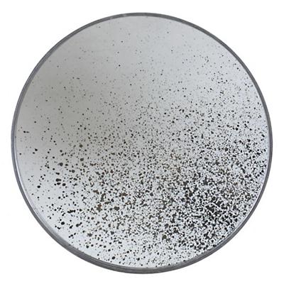 Clear Light Aged Round Wall Mirror