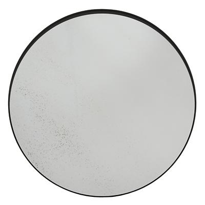 Clear Light Aged Round Wall Mirror