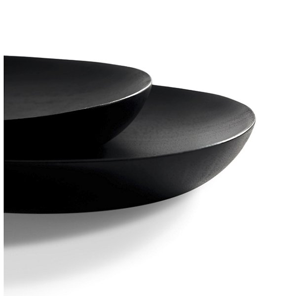 Black Thin Oval Mahogany Boards, Set of 2