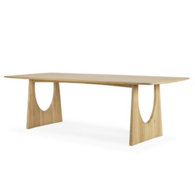 Oak Geometric Dining Table (Brown) - OPEN BOX RETURN