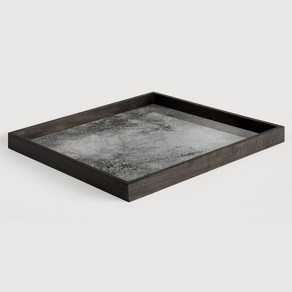 Clear Square Mirror Tray