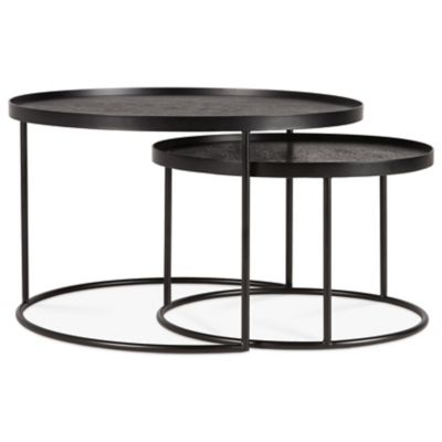Tray Round Coffee Table Set