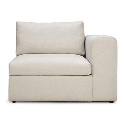 Mellow Upholstered End Seat with Left Armrest
