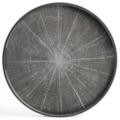 Slice Round Wooden Tray