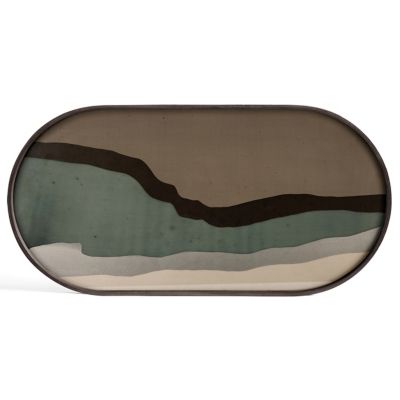 Wabi Sabi Oval Glass Tray