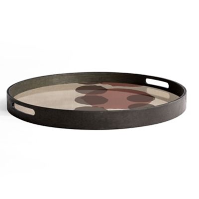 Layered Dots Glass Tray