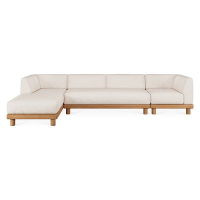 Monocle Outdoor Modular 4-Piece Sofa Set with Footstool