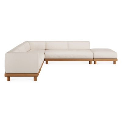 Monocle Outdoor Modular 5-Piece Sofa Set with Footstool