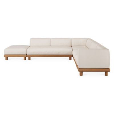 Monocle Outdoor Modular 5-Piece Sofa Set with Footstool