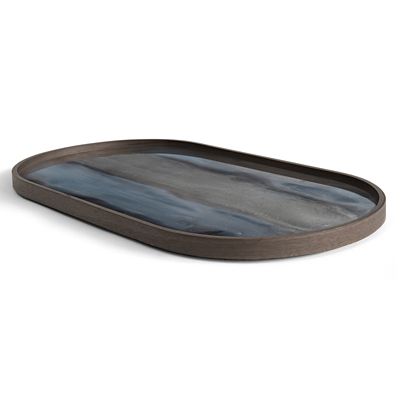 Organic Oval Glass Tray