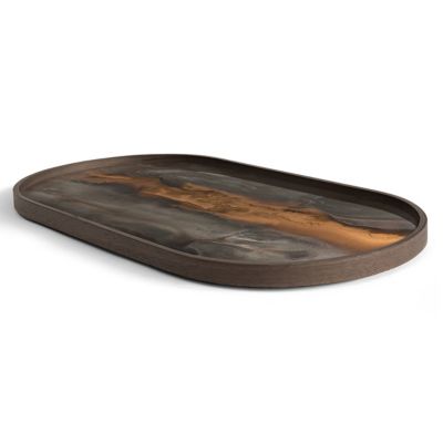 Organic Oval Glass Tray