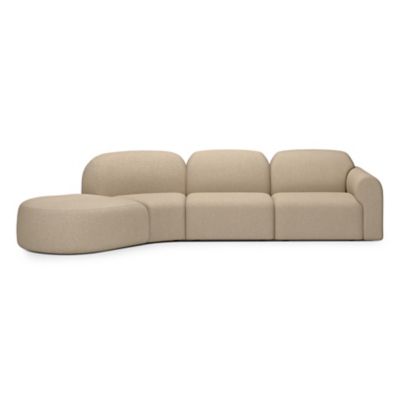 Bulky Modular 45° Round Sectional Sofa, Set of 4