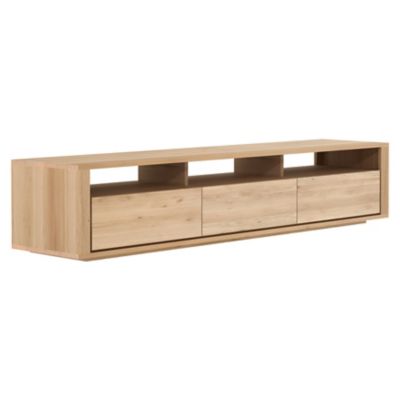 Oak Shadow TV Cupboard - 3 Drawers - OPEN BOX