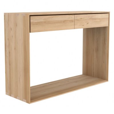 Oak Nordic Console - 2 Drawers