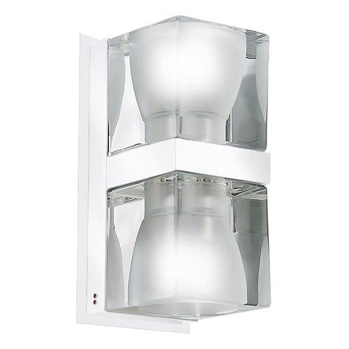 Cubetto 2 Light Wall Sconce (Chrome/Crystal) - OPEN BOX
