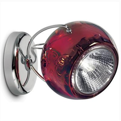 Beluga One Light Ceiling/Wall Light - (Red|Chrome)-OPEN BOX