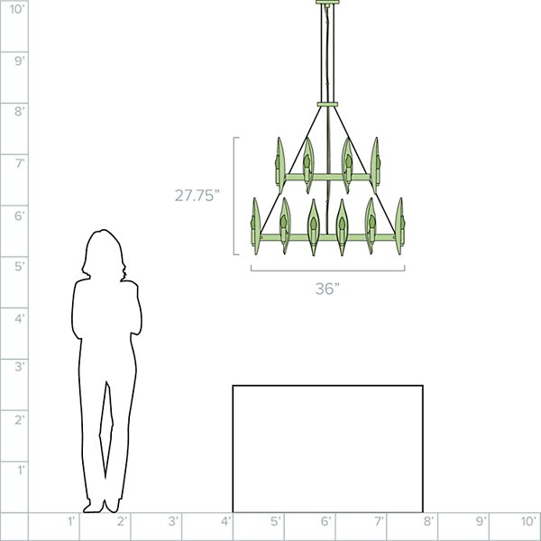 Willow Two Tier Chandelier