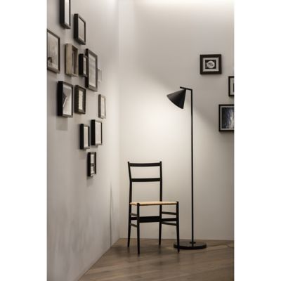 Shown in Black with Black Marquina Marble Base finish, in use, lit