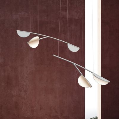 Shown in Off White finish, 62 Inch with 2 Shades, 63 Inch with 3 Shades size, in use