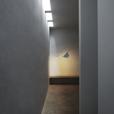 Shown in Off White finish, 63 Inch with 3 Shades size, in use