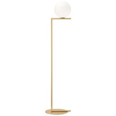 Mid Century Modern Pharmacy Reading Floor Lamp Brass Seashell