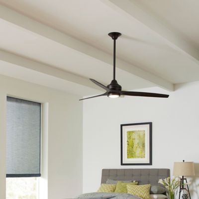Shown in Black body with Black blade finish, LED, in use