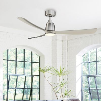 Shown in Brushed Nickel with Brushed Nickel finish, 52 inch Fan Blade, Light kit